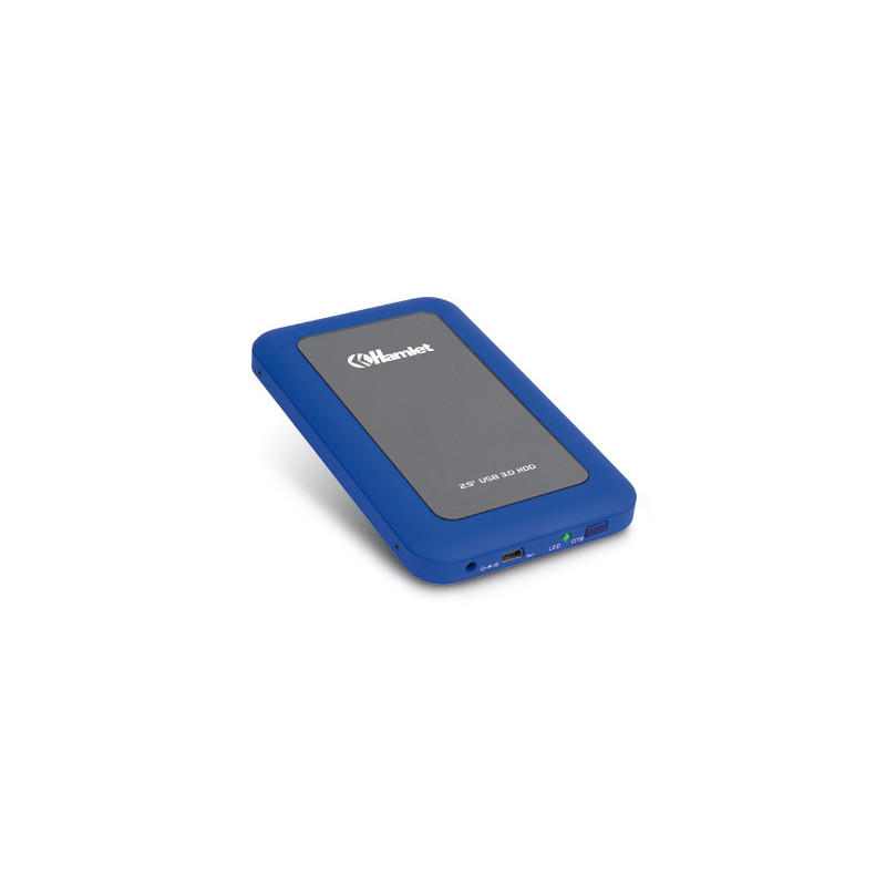 Hamlet USB 3.0 Mirror Disk box esterno per hard disk SATA 2,5'' blu