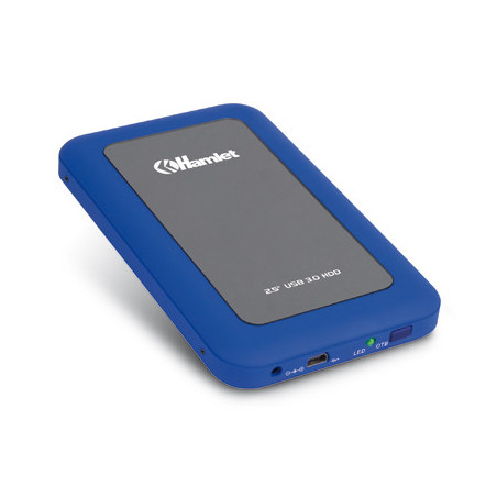 Hamlet USB 3.0 Mirror Disk box esterno per hard disk SATA 2,5'' blu