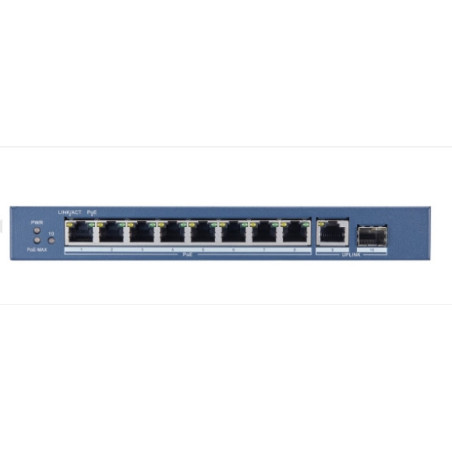 Hikvision DS-3E0510P-E/M switch di rete Non gestito L2 Gigabit Ethernet (10/100/1000) Supporto Power over Ethernet (PoE) Blu