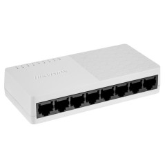 Hikvision DS-3E0108D-O switch di rete Fast Ethernet (10 100) Nero, Bianco