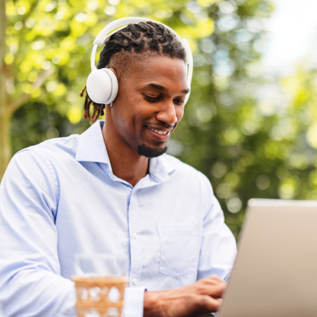 Logitech Zone Wireless 2 ES Auricolare Con cavo e senza cavo A Padiglione Musica e Chiamate USB tipo-C Bluetooth Bianco