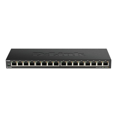 D-Link DGS-1016S switch di rete Non gestito Gigabit Ethernet (10/100/1000) Nero