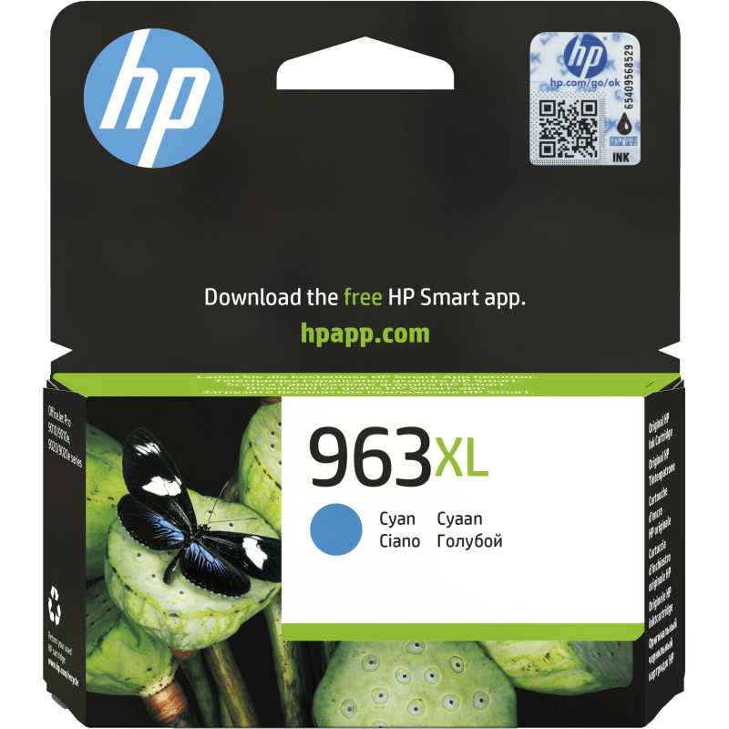 HP Cartuccia di inchiostro ciano originale 963XL ad alta capacità 3JA27AE#BGX HP Cartuccia di inchiostro ciano originale 963XL ad alta capacità 3JA27AE#BGX