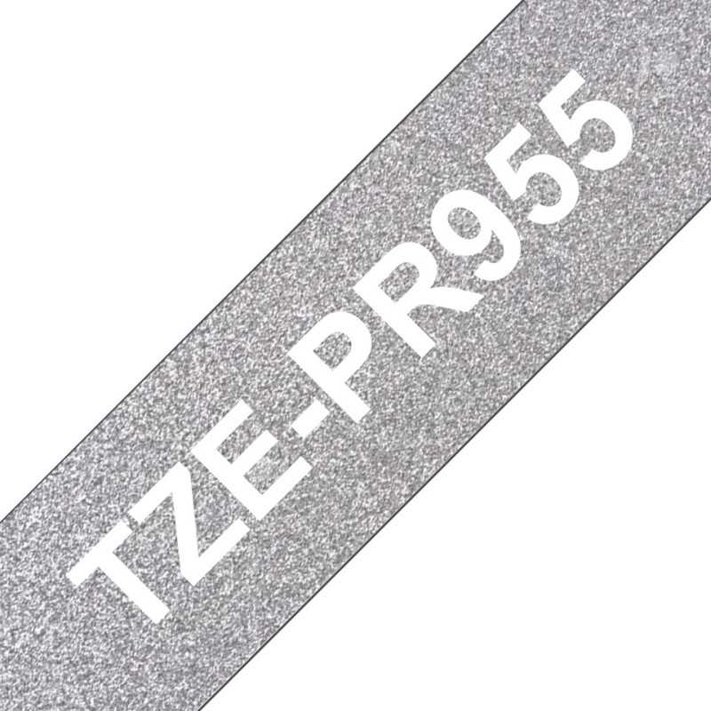 Brother TZE-PR955 nastro per etichettatrice Bianco su argento Brother TZE-PR955 nastro per etichettatrice Bianco su argento