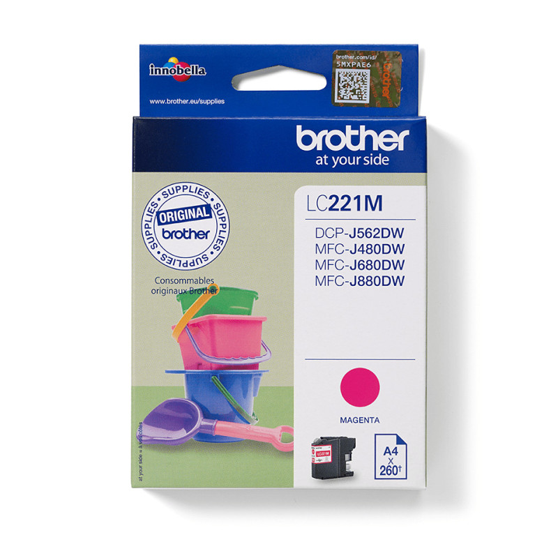 Brother LC221M cartuccia d'inchiostro 1 pz Originale Magenta Brother LC221M cartuccia d'inchiostro 1 pz Originale Magenta