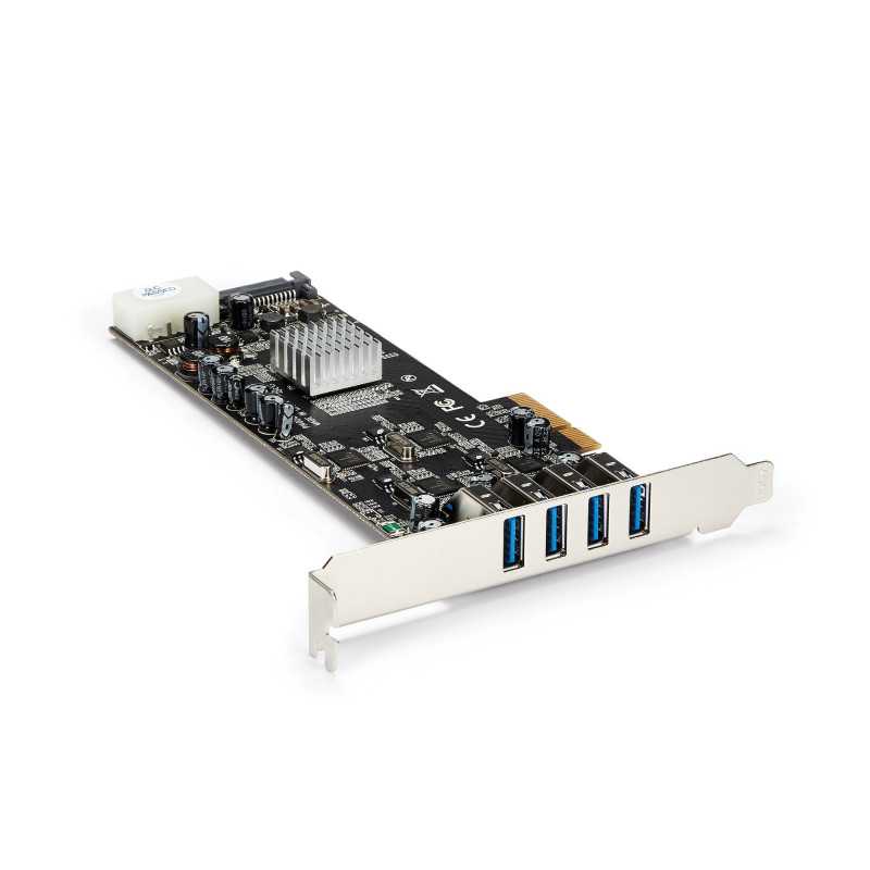StarTech.com Adattatore scheda SuperSpeed USB 3.0 con 4 porte PCI Express (PCIe) con 4 canali da 5 Gbps dedicati - U PEXUSB3S44V