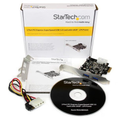 StarTech.com Adattatore scheda SuperSpeed USB 3.0 con 2 porte PCI Express (PCIe) con UASP - Alimentazione LP4