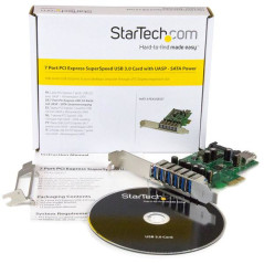 StarTech.com Scheda Espansione PCI Express USB 3.0 a 7 porte con profilo basso e standard - alimentazione SATA