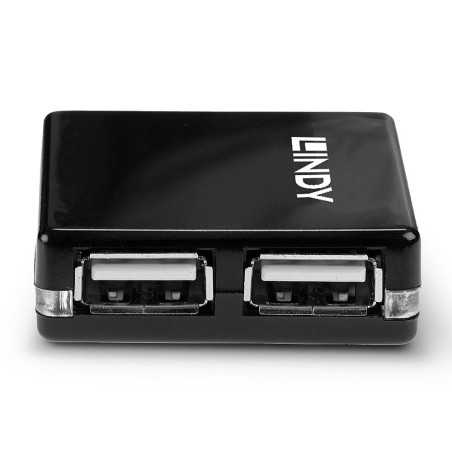 Lindy 42742 hub di interfaccia 480 Mbit/s Nero