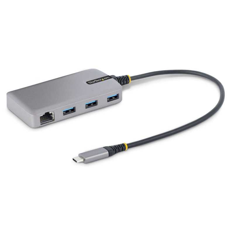 StarTech.com Hub USB-C con Etherenet a 3 porte - 3x porte USB-A, Gigabit Ethernet RJ45, USB 3.0 5Gbps, aliment 5G3AGBB-USB-C-HUB