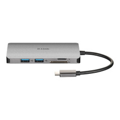 D-Link DUB-M810 replicatore di porte e docking station per laptop Cablato USB 3.2 Gen 1 (3.1 Gen 1) Type-C Alluminio