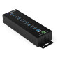 StarTech.com Hub USB 3.0 industriale a 10 porte con adattatore di alimentazione - Protezione contro le sovratensioni  HB30A10AME