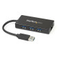 StarTech.com Hub USB 3.0 (5Gbps) a 3 porte portatile con NIC Gigabit Ethernet - In alluminio con cavo integrato ST3300GU3B StarTech.com Hub USB 3.0 (5Gbps) a 3 porte portatile con NIC Gigabit Ethernet - In alluminio con cavo integrato ST3300GU3B