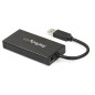StarTech.com Hub USB 3.0 (5Gbps) a 3 porte portatile con NIC Gigabit Ethernet - In alluminio con cavo integrato ST3300GU3B StarTech.com Hub USB 3.0 (5Gbps) a 3 porte portatile con NIC Gigabit Ethernet - In alluminio con cavo integrato ST3300GU3B