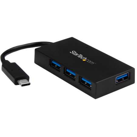 StarTech.com Hub USB-C a 4 Porte - Hub USB Type-C con 4 Porte USB-A (USB 3.0/3.1 Gen 1 SuperSpeed 5Gbps) - Adattatore  HB30C4AFS