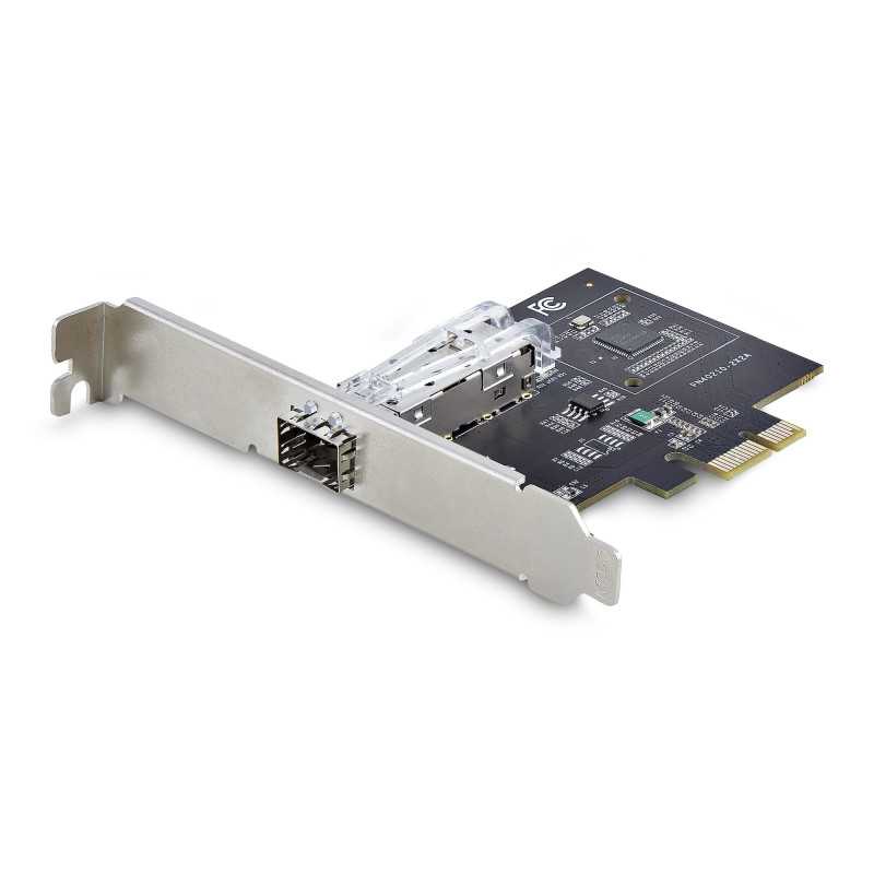 StarTech.com Scheda di Rete SFP GbE a 1 porta, PCIe 2.1 x1, Intel I210-IS, Controller 1GbE, 1000BASE rame/fibra ottica, NIC