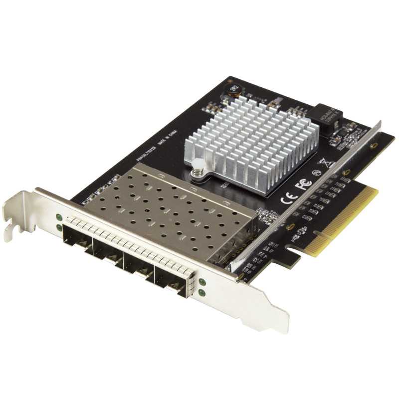 StarTech.com Scheda di Rete per Server SFP+ a Quattro Porte - PCI Express - Chip Intel XL710 PEX10GSFP4I