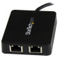 StarTech.com Adattatore di Rete USB-C a doppia uscita Ethernet Gigabit con porta USB tipo-A US1GC301AU2R