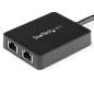 StarTech.com Adattatore USB 3.0 a doppia porta Ethernet Gigabit (RJ45) NIC con porta USB integrata USB32000SPT