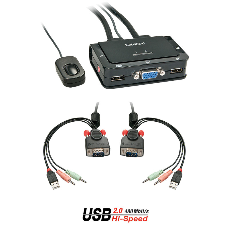 Lindy 42342 switch per keyboard-video-mouse (kvm) Nero Lindy 42342 switch per keyboard-video-mouse (kvm) Nero