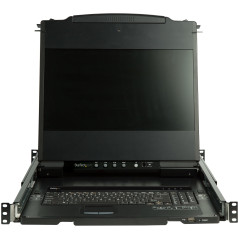 StarTech.com Console KVM per Armadio Rack - Monitor LCD 17" 1080p - KVM Switch DVI/VGA - Montabile a Rack su doppia g RKCOND17HD