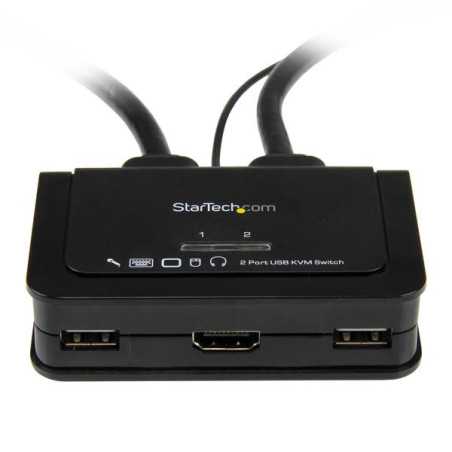 StarTech.com Switch KVM cavo HDMI USB 2 porte con audio e switch remoto – Alimentazione USB SV211HDUA