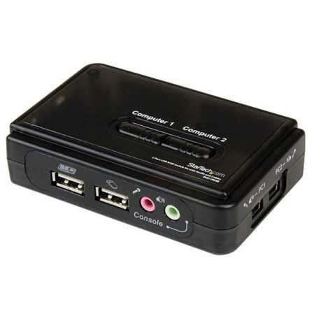 StarTech.com Switch KVM a 2 porte VGA USB con audio e cavi - Commutatore VGA USB a doppia porta SV211KUSB