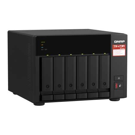 QNAP TS-673A NAS Tower Ryzen Embedded V1500B 8 GB DDR4 0 TB QNAP Turbo System Nero TS-673A-8G