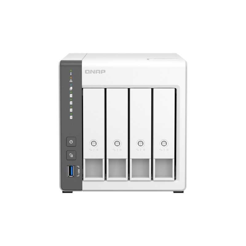 QNAP TS-433 NAS Tower ARM Cortex-A55 4 GB 0 TB QNAP QTS Bianco TS-433-4G