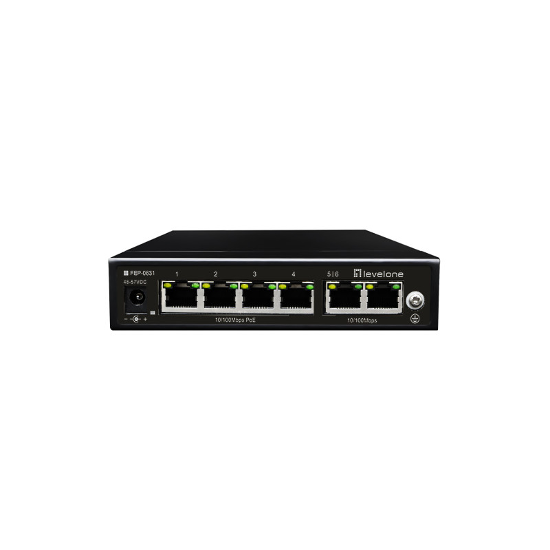 LevelOne FEP-0631 switch di rete Fast Ethernet (10/100) Supporto Power over Ethernet (PoE) Nero LevelOne FEP-0631 switch di rete Fast Ethernet (10/100) Supporto Power over Ethernet (PoE) Nero