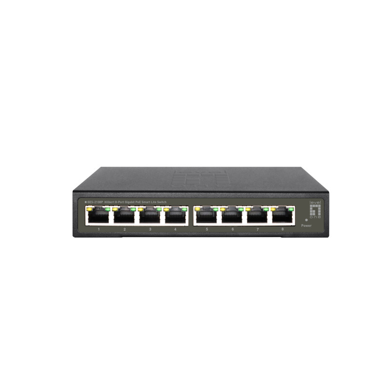 LevelOne GES-2108P switch di rete Gestito L2 Gigabit Ethernet (10/100/1000) Supporto Power over Ethernet (PoE) Nero LevelOne GES-2108P switch di rete Gestito L2 Gigabit Ethernet (10/100/1000) Supporto Power over Ethernet (PoE) Nero