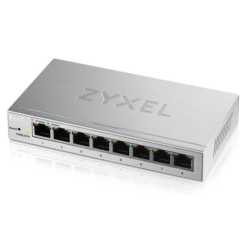 Zyxel GS1200-8 Gestito Gigabit Ethernet (10/100/1000) Argento Zyxel GS1200-8 Gestito Gigabit Ethernet (10/100/1000) Argento