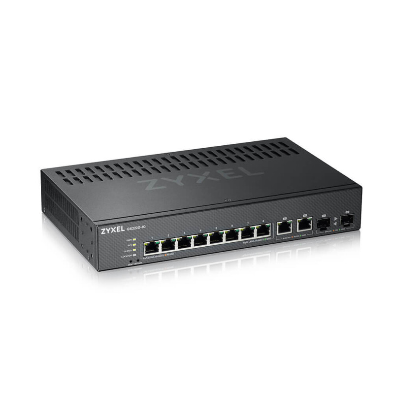 Zyxel GS2220-10-EU0101F switch di rete Gestito L2 Gigabit Ethernet (10/100/1000) Nero Zyxel GS2220-10-EU0101F switch di rete Gestito L2 Gigabit Ethernet (10/100/1000) Nero