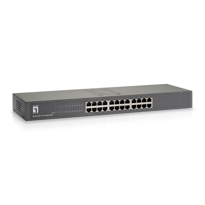 LevelOne GSW-2457 switch di rete Non gestito Gigabit Ethernet (10/100/1000) Nero LevelOne GSW-2457 switch di rete Non gestito Gigabit Ethernet (10/100/1000) Nero