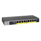 NETGEAR GS108PP Non gestito Gigabit Ethernet (10/100/1000) Supporto Power over Ethernet (PoE) Nero GS108PP-100EUS