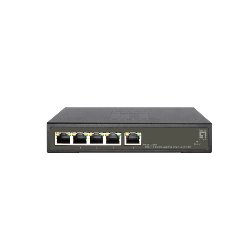 LevelOne GES-2105P switch di rete Gestito L2 Gigabit Ethernet (10/100/1000) Supporto Power over Ethernet (PoE) Nero LevelOne GES-2105P switch di rete Gestito L2 Gigabit Ethernet (10/100/1000) Supporto Power over Ethernet (PoE) Nero