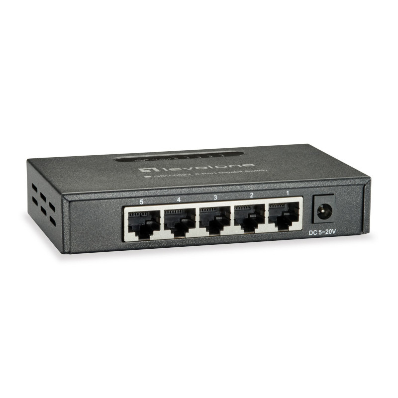 LevelOne GEU-0523 switch di rete Non gestito Gigabit Ethernet (10/100/1000) Nero LevelOne GEU-0523 switch di rete Non gestito Gigabit Ethernet (10/100/1000) Nero