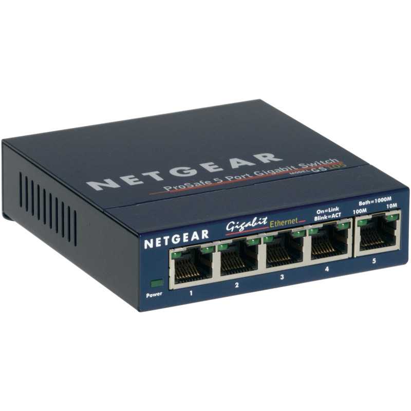 NETGEAR GS105 Non gestito Gigabit Ethernet (10/100/1000) Blu GS105GE