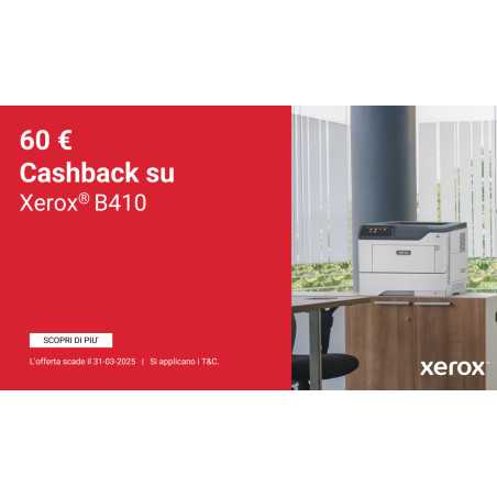 Xerox B410 A4 47 ppm Stampante fronte/retro PS3 PCL5e/6 2 vassoi Totale 650 fogli B410V_DN