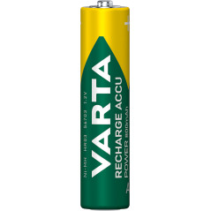 Varta Recharge Accu Power AAA 800 mAh Blister da 2 (Batteria NiMH Accu Precaricata, Micro, ricaricabile, pronta all'uso)