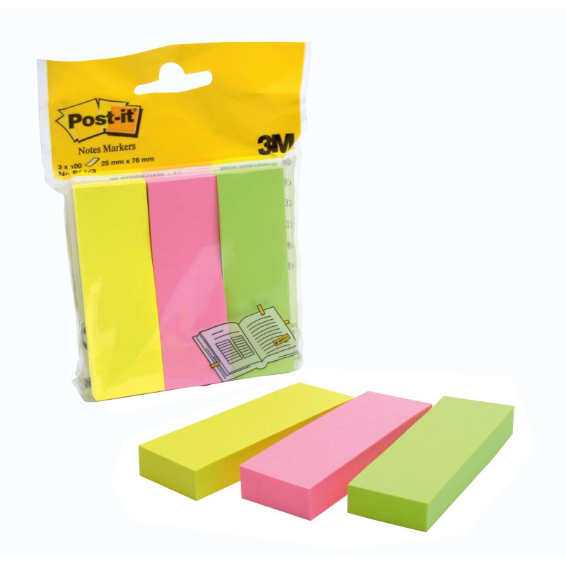 3M 671-3 pouch autoadesiva Rettangolo Verde, Rosa, Giallo 100 fogli Autoadesivo 3M 671-3 pouch autoadesiva Rettangolo Verde, Rosa, Giallo 100 fogli Autoadesivo
