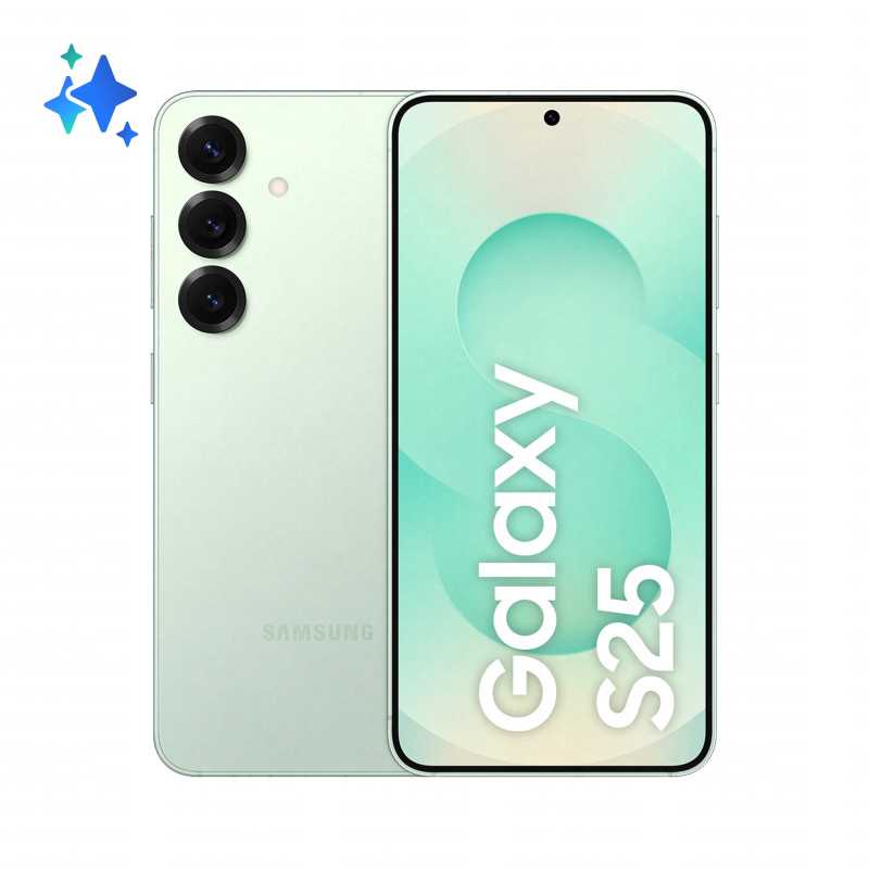 Samsung Galaxy S25 Smartphone AI, Display 6.2'' FHD+ Dynamic AMOLED 2X, Fotocamera 50MP, RAM 12GB, 256GB, 4.000 m SM-S931BLGGEUE Samsung Galaxy S25 Smartphone AI, Display 6.2'' FHD+ Dynamic AMOLED 2X, Fotocamera 50MP, RAM 12GB, 256GB, 4.000 m SM-S931BLGGEUE