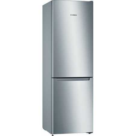 Bosch Serie 2 KGN36NLEA Frigorifero combinato da libera installazione 186 x 60 cm Metal look Classe E
