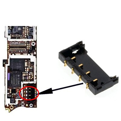 Connettore Batteria Per Iphone 4 Saldato Battery Connector Contacts