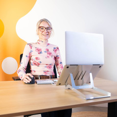 R-Go Tools RGORIBASI supporto per laptop Supporto per computer portatile Argento 55,9 cm (22")