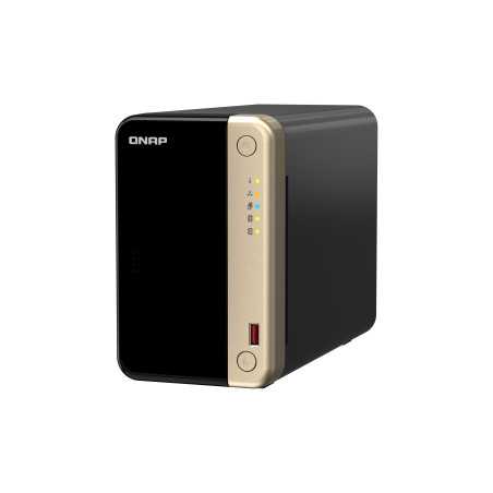 QNAP TS-264 NAS Tower Intel® Celeron® N5095 8 GB 0 TB QNAP QTS Nero, Oro TS-264-8G