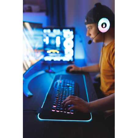 SureFire Silent Flight RGB-680 Tappetino per mouse per gioco da computer Nero