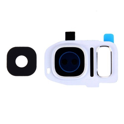Camera Glass Lens + White Frame For Samsung Galaxy S7 Edge G935F