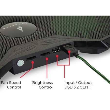 SureFire Bora base di raffreddamento per laptop 43,2 cm (17") 1200 Giri min Nero