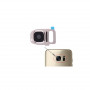 Lente De Cristal De Cámara + Marco Dorado Para Samsung Galaxy S7 G930F